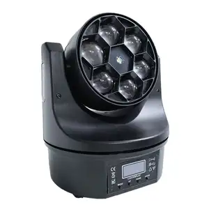 Best Selling Stage Lights 6Pcs 15w Rgbw 4in1 Led Beam Moving Head Light Mini LED Bee Eye Move Head Light