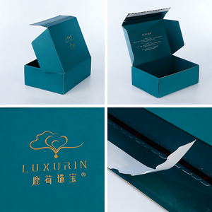 Scatole Postali di Lusso in Cartone per Spedizione con Logo Personalizzato, Chiusura a Ribalta, Stampa in Rosa, Marrone e Bianco per Confezioni Regalo e Abbigliamento - Product Image 4