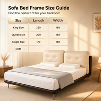 Luxuriöses Rahmensofa in Kingsize, Gepolstertes Smartes Multifunktionales Holzbett, Verstellbares Modernes Lederbettgestell