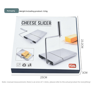 Trancheuse à fromage manuelle multifonction en acier inoxydable, gadget de <span class=keywords><strong>cuisine</strong></span> avec fils de coupe, marques d'échelle et planche à fromage et à jambon - Product Image 5