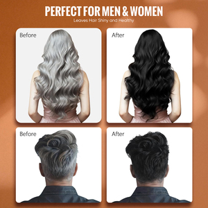 3 trong 1 nhanh chóng Thuốc nhuộm tóc dầu gội đầu 100% màu xám để tự nhiên màu đen 60 ngày lưu giữ tùy chỉnh bao bì mùi hương & màu sắc - Product Image 5