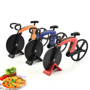 Cortador de pizza de acero inoxidable, cortador de pizza con forma de bicicleta, rebanador de pizza, pala para pizza, cortador de pizza con forma de bicicleta - Product Image 4