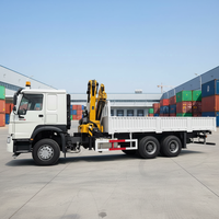 Camion grue Sinotruk Howo 15 tonnes d'occasion, bras repliable (7 sections), 6x4, Euro 2, avec moteur, boîte de vitesses, pompe et roulement