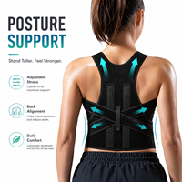 Correcteur de posture réglable en spandex avec sangles croisées, soutien dorsal respirant en maille, ceinture de correction de la cyphose pour hommes et femmes, fermeture auto-agrippante