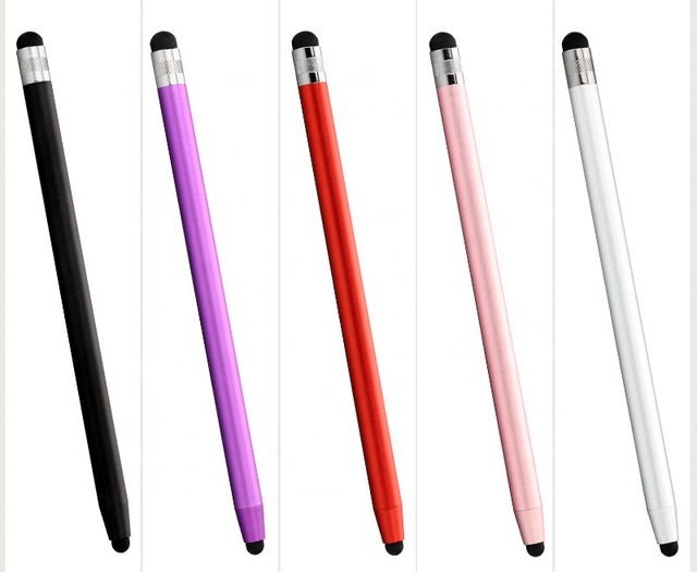Stylus Pen for Touch Screen 2 in 1 Rubber Tips Capacitive Stylus Pencil for iPhone Huawei Xiaomi Samsung Phones Tablets