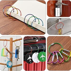 EWANG 150mm Color Stainless Steel <b>Luggage</b> <b>Tag</b> Wire Rope Keychain - Product Image 5