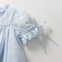 Robe de Soirée Princesse d'Été pour Enfants à Manches Bouffantes, Broderie Florale et Dentelle, Collection Boutique, Vente en Gros Personnalisée 2026