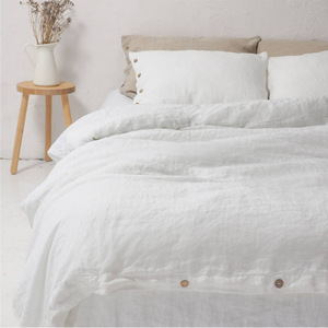 Parure de lit en lin et pierre délavée, ensemble de literie de luxe en oekotex, housse de <span class=keywords><strong>couette</strong></span> et drap fait à la main, 100% naturel - Product Image 6