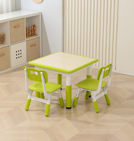 Ensemble de bureau et chaise d'apprentissage pour enfants en plastique, réglable en hauteur, écologique, pour usage domestique et scolaire, vente en gros
