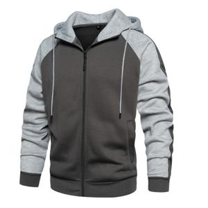 Suéter con Capucha y Cremallera, Estampado 100% Algodón, Estilo Retro, Holgado, con Contraste de Colores, Primavera - Product Image 3