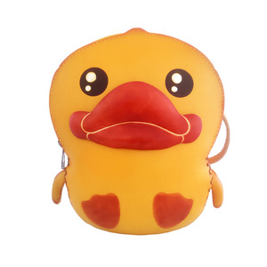 Bolso Bandolera de Piel de Vacuno con Diseño de Pato Amarillo, Bolso para Teléfono Móvil con Dibujos Animados, Bolso de Hombro de Cuero Genuino para Chicas - Product Image 5