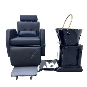 Kisen meilleure qualité meubles de salon professionnel tête spa shampooing lit massage thaïlandais tête thérapie évier en céramique shampooing chaises