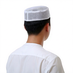 livraison directe/vente en gros au comptant/OEM été quatre saisons perforé solide Polyester caractère Style musulman chapeau - Product Image 1
