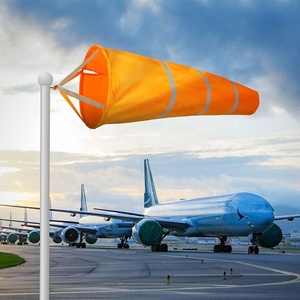 Tùy chỉnh nặng nhiệm vụ treo ngoài trời hiển thị phụ kiện màu cam đỏ Oxford vải kỹ thuật số in khả năng hiển thị cao sân bay windsock - Product Image 6