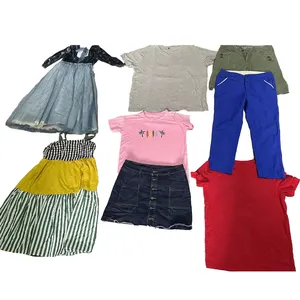 New Summer Second Hand Clothes Container Wholesale Woman Ladies T-Shirt Bales Mixed Used Clothes In Bulk