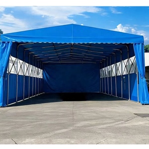 Toldos Retráctiles Eléctricos de PVC Impermeable, Carpa Plegable para Canchas Deportivas y Almacenes - Product Image 1