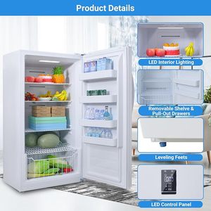Smad 13.8 Cu.ft Frost Free Fridge Led Control Convertible <b>Freezer</b> Refrigerator Upright Dsd-507wmu(e) Upright <b>Freezer</b> - Product Image 2