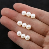 Hanyu perles de perles d'eau douce naturelles de haute qualité en gros 7mm 8mm perles de perles rondes blanches en vrac