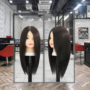 Tête <span class=keywords><strong>de</strong></span> mannequin professionnelle pour coiffeuse, vente directe d'usine, avec cheveux humains (mélange <span class=keywords><strong>de</strong></span> cheveux) pour la pratique <span class=keywords><strong>de</strong></span> la coupe <span class=keywords><strong>de</strong></span> cheveux - Product Image 3