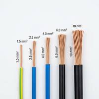 Fil de cuivre toronné nu isolé PVC 600V, faible résistance, symétrique, pour projets d'infrastructure