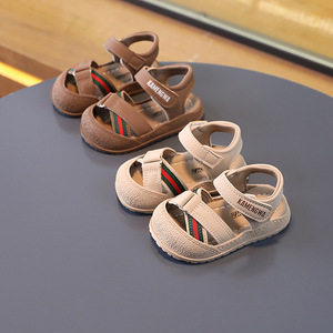 Bé mùa hè đóng ngón chân chống đá Dép chức năng giày bé mềm duy nhất giày trẻ mới biết đi - Product Image 3