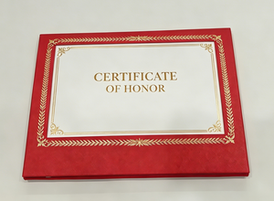 Custom Diploma Cover LED Glowing Leather Certificate Cover Rechargeable <b>A4</b> Certificate Folder - Product Image 1