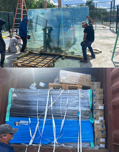 Pista de <span class=keywords><strong>Pádel</strong></span> Exterior Clásica Panorámica Impermeable de Acero Galvanizado con Césped Artificial Verde y Vidrio Templado Resistente al Viento - Product Image 5