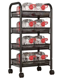 Multifunctional Mobile <b>Storage</b> <b>Cart</b> 5-Tier Rectangle Floor Standing Kitchen Organizer With Casters For Household Use - Product Image 3