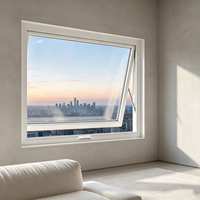 Fenêtre à auvent insonorisée LEDOW P85 avec cadre en vinyle, double vitrage à rupture de pont thermique, design moderne pour appartements, fabriquée au Shandong, garantie 5 ans et plus