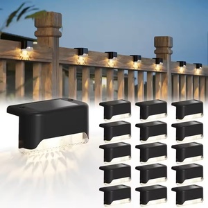 4 / 16 packs d'extérieur abs led solar power step fence lamp solar led garden wall lights - Product Image 1
