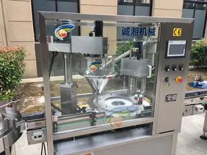 Dry Spice Powder Filling Capping Labeling Machine Auger Powder Filling Line
