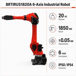 Robot industriel Borunte BRTIRUS1820A 20 kg 1850 mm 6 axes, précision 0,05 mm, pour soudage, palettisation, manutention, assemblage, usinage et tâche de préparation de machines - Product Image 5