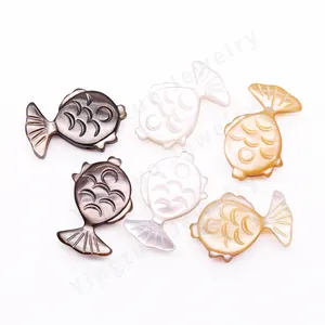 Factory Price Fish Natural Gemstone Mother Of Pearl Shell Loose Gems Stone For Jewelry Making