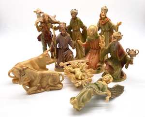 Crèche de Noël vintage sur mesure en gros, figurines religieuses de Noël, Marie, Joseph, le bébé Jésus pour la décoration de Noël - Product Image 1