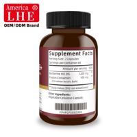 Capsules d'extrait de berbérine personnalisées avec cannelle de Ceylan, complément alimentaire à base de plantes, 120 capsules végétales, complément de berbérine