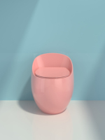 WC monobloc moderne ET-2060GOLD-D (Rose) à jet siphonique, à poser au sol, à fermeture lente, pour hôtels, villas de luxe et écoles, avec finition gaufrée