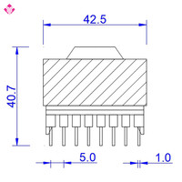 高电流 24v EC42 变压器铁氧体磁芯，符合 RoHS 标准，用于铜绕线，适用于医疗自动化控制