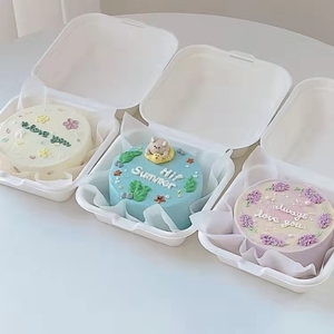 Hot bán thân thiện với môi phân hủy sinh học mía bã mía container thực phẩm vỏ sò hộp thực phẩm Bộ đồ ăn - Product Image 2