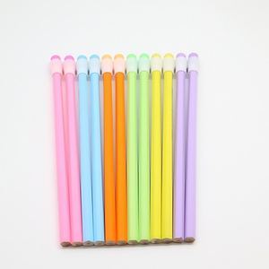 Crayon en bois hexagonal coloré Groove HB avec gomme, papeterie mignonne pour enfants et étudiants, écriture, croquis, vente en gros, logo personnalisé - Product Image 4