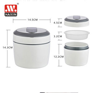 Haixin 1000ml <span class=keywords><strong>Bol</strong></span> à soupe isotherme double couche hermétique, pot de petit-déjeuner portable, boîte à bento en plastique anti-fuite - Product Image 4