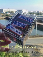 Boîte rectangulaire transparente pour biscuits et dim sum, personnalisable en gros, ODM, faite à la main, recyclable, de qualité alimentaire, avec couvercle