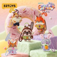 52toys Zootopia Cute Crew Collection Blind Box Figurines en peluche, mini poupées et porte-clés