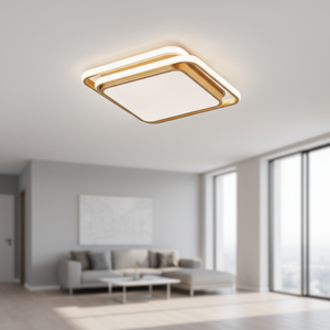 Moderne Einfache Nordische Deckenleuchte in Schwarz-Gold mit Dimmfunktion für Wohnzimmer, Esszimmer und Schlafzimmer, 56W LED-Deckenlampe - Product Image 2