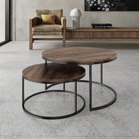Combinaison simple table basse salon familial ensemble de plusieurs tables basses combinées