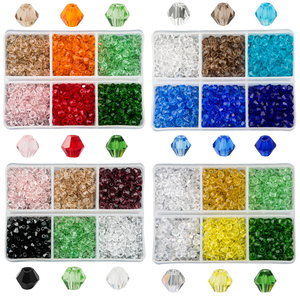 Grade A 600pcs/box 4mm Glass Bicone Crystal Beads Faceted Austria 5328 Bicone Bead for Jewelry Making Decorations