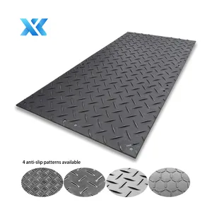 Hdpe extruded board bog mat track mat road way system durable antslip HDPE temporary road mats