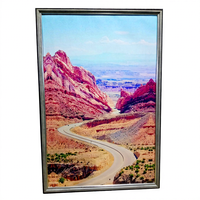 Pintura Decorativa de Paisaje Natural para el Hogar, Marco de Plástico, Lienzo, Juego de Arte para Pared, Impermeable, Ecológico, Colores Personalizables