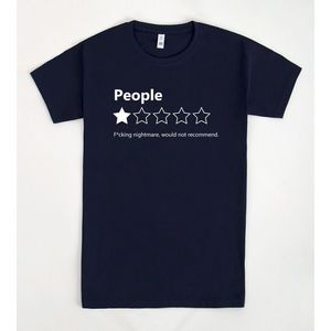 เสื้อยืด People One Star สีดำ สำหรับผู้ใหญ่ ไซส์ S M L XL XXL เสื้อโปรโมชั่น - Product Image 1