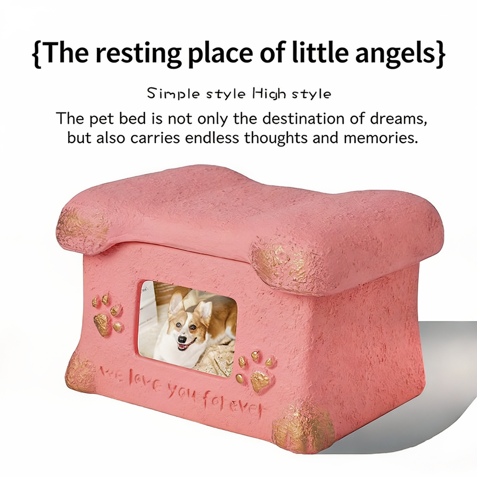 Love at Home Spot Modern Ceramic Pet Cremation Memorial Coffin Box Urn for Puppy Cat Dog | phonenumb