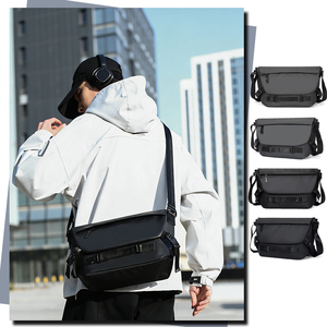 Sac bandoulière imperméable en tissu Oxford pour homme, grande capacité, sacoche minimaliste pour affaires, sac messager tendance pour les trajets quotidiens - Product Image 1